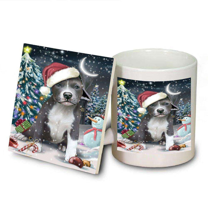 Have a Holly Jolly Pit Bull Dog Christmas Mug and Coaster Set MUC0127