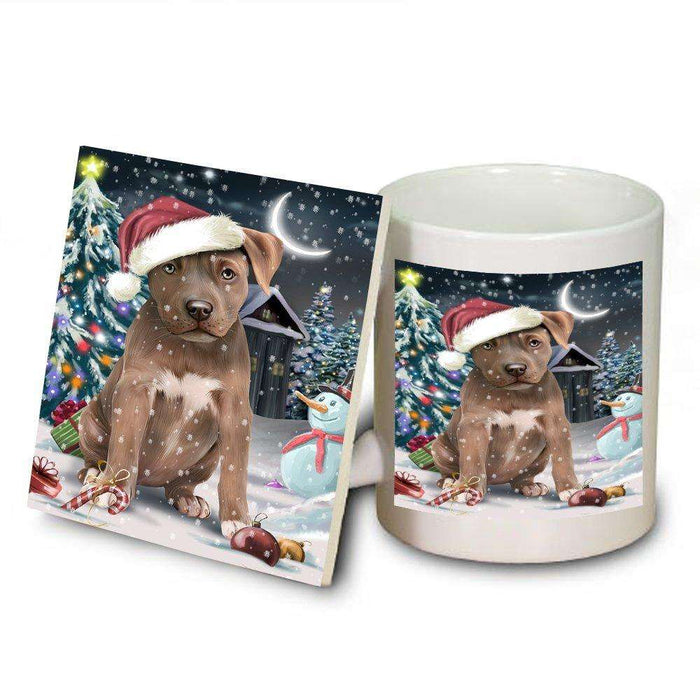 Have a Holly Jolly Pit Bull Dog Christmas Mug and Coaster Set MUC0128