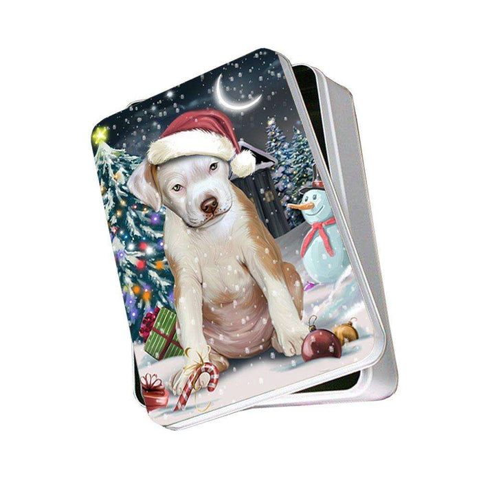 Have a Holly Jolly Pit Bull Dog Christmas Photo Storage Tin PTIN0125