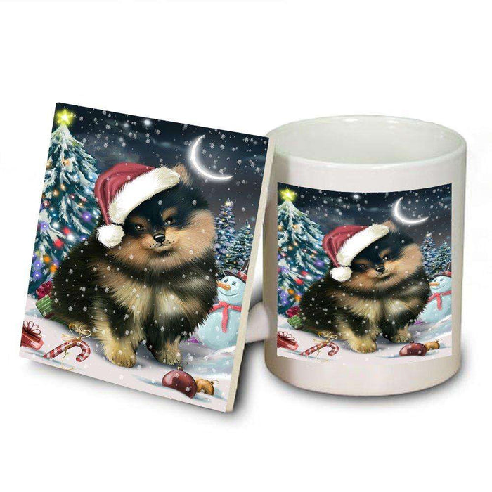 Have a Holly Jolly Pomeranian Dog Christmas Mug and Coaster Set MUC0265