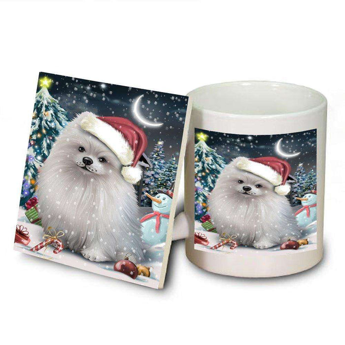 Have a Holly Jolly Pomeranian Dog Christmas Mug and Coaster Set MUC0268