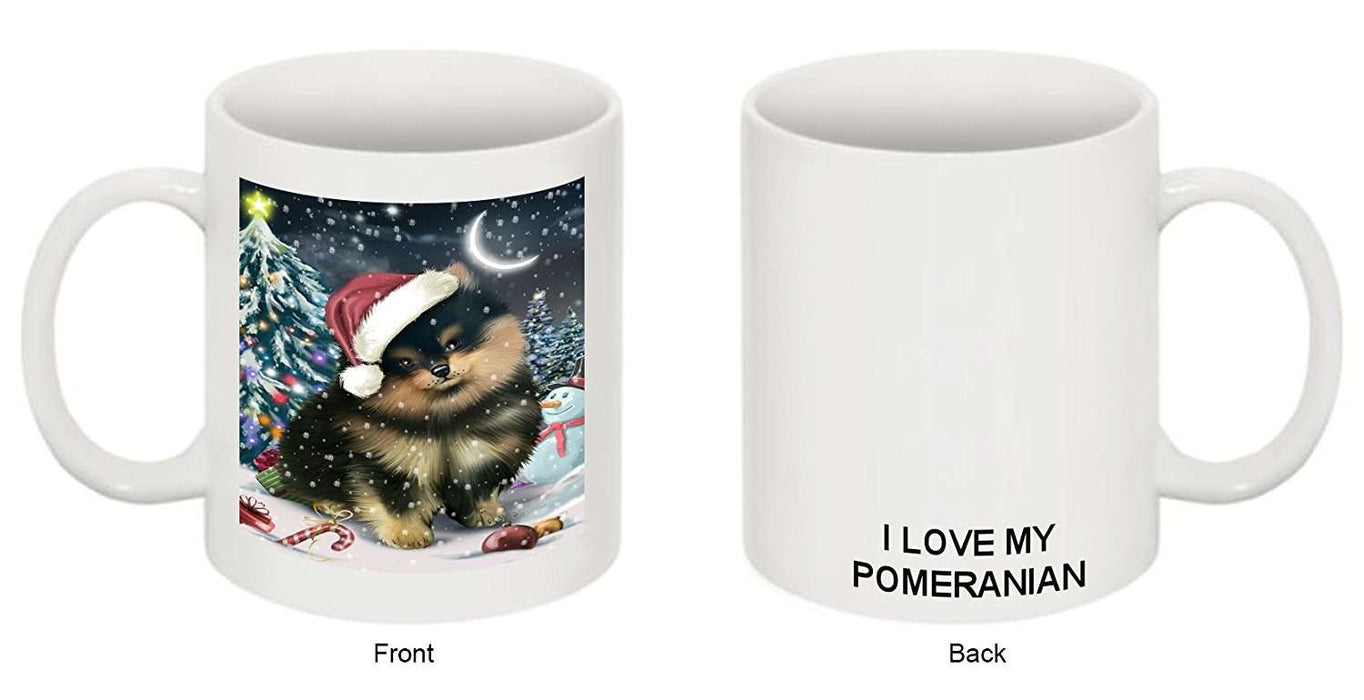 Have a Holly Jolly Pomeranian Dog Christmas Mug CMG0257