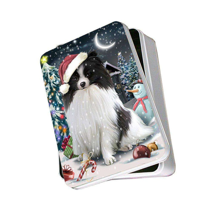 Have a Holly Jolly Pomeranian Dog Christmas Photo Storage Tin PTIN0266