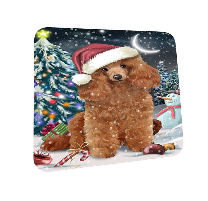 Have a Holly Jolly Poodle Dog Christmas Coasters CST035 (Set of 4)