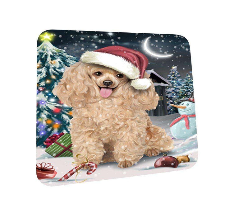 Have a Holly Jolly Poodle Dog Christmas Coasters CST038 (Set of 4)