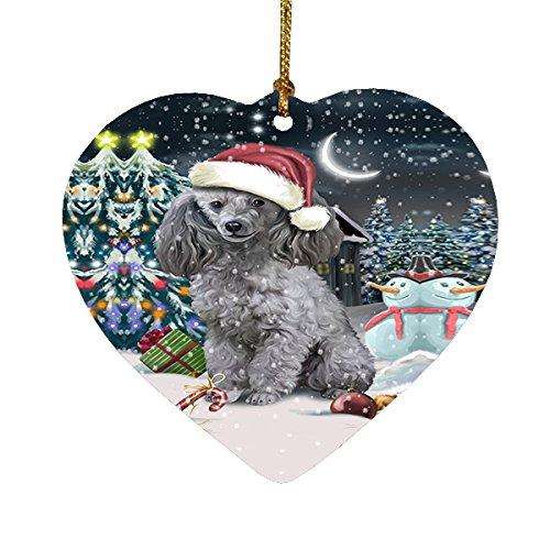 Have a Holly Jolly Poodle Dog Christmas Heart Ornament POR1838
