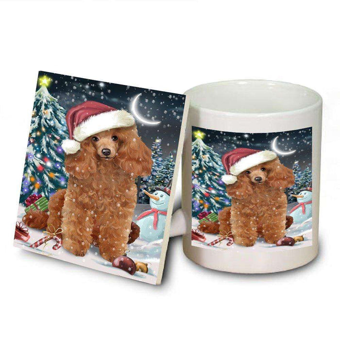 Have a Holly Jolly Poodle Dog Christmas Mug and Coaster Set MUC0129