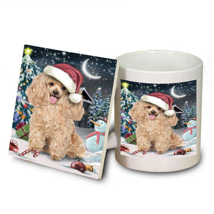 Have a Holly Jolly Poodle Dog Christmas Mug and Coaster Set MUC0132