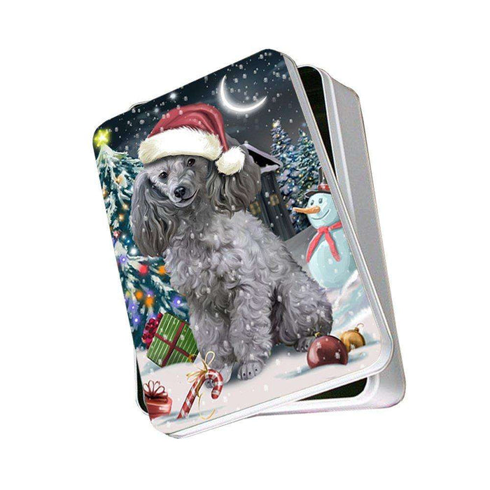 Have a Holly Jolly Poodle Dog Christmas Photo Storage Tin PTIN0131