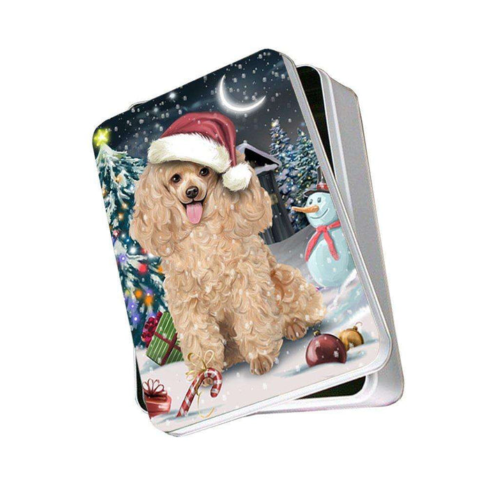 Have a Holly Jolly Poodle Dog Christmas Photo Storage Tin PTIN0132