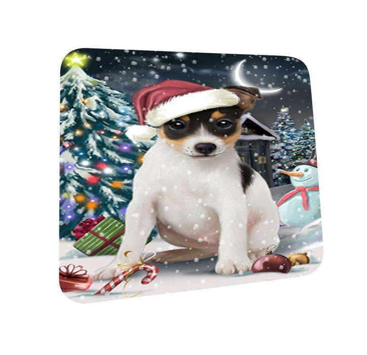 Have a Holly Jolly Rat Terrier Dog Christmas Coasters CST125 (Set of 4)