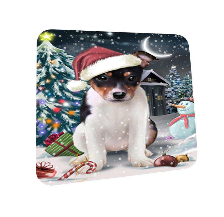 Have a Holly Jolly Rat Terrier Dog Christmas Coasters CST126 (Set of 4)