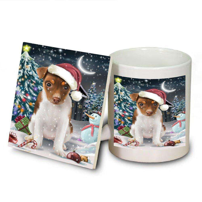 Have a Holly Jolly Rat Terrier Dog Christmas Mug and Coaster Set MUC0218