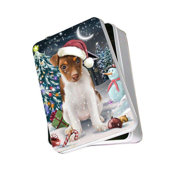 Have a Holly Jolly Rat Terrier Dog Christmas Photo Storage Tin PTIN0218