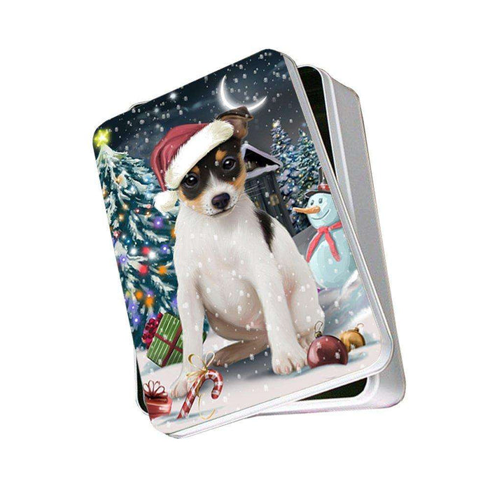Have a Holly Jolly Rat Terrier Dog Christmas Photo Storage Tin PTIN0219