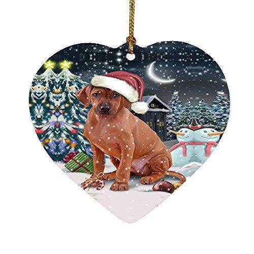 Have a Holly Jolly Rhodesian Ridgeback Dog Christmas Heart Ornament POR1840