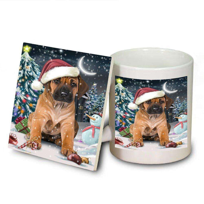 Have a Holly Jolly Rhodesian Ridgeback Dog Christmas Mug and Coaster Set MUC0135