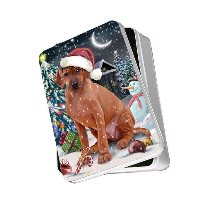 Have a Holly Jolly Rhodesian Ridgeback Dog Christmas Photo Storage Tin PTIN0133