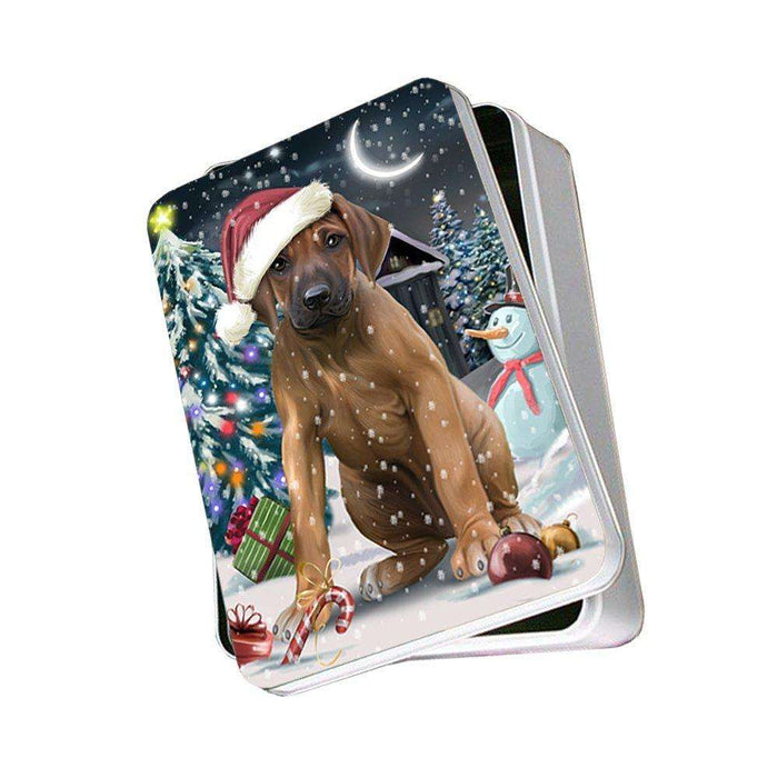 Have a Holly Jolly Rhodesian Ridgeback Dog Christmas Photo Storage Tin PTIN0134