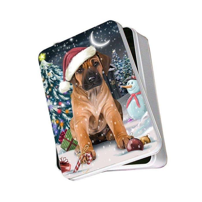 Have a Holly Jolly Rhodesian Ridgeback Dog Christmas Photo Storage Tin PTIN0135
