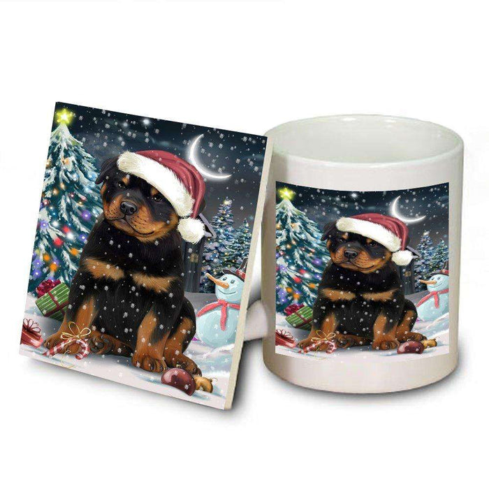 Have a Holly Jolly Rottweiler Dog Christmas Mug and Coaster Set MUC0179