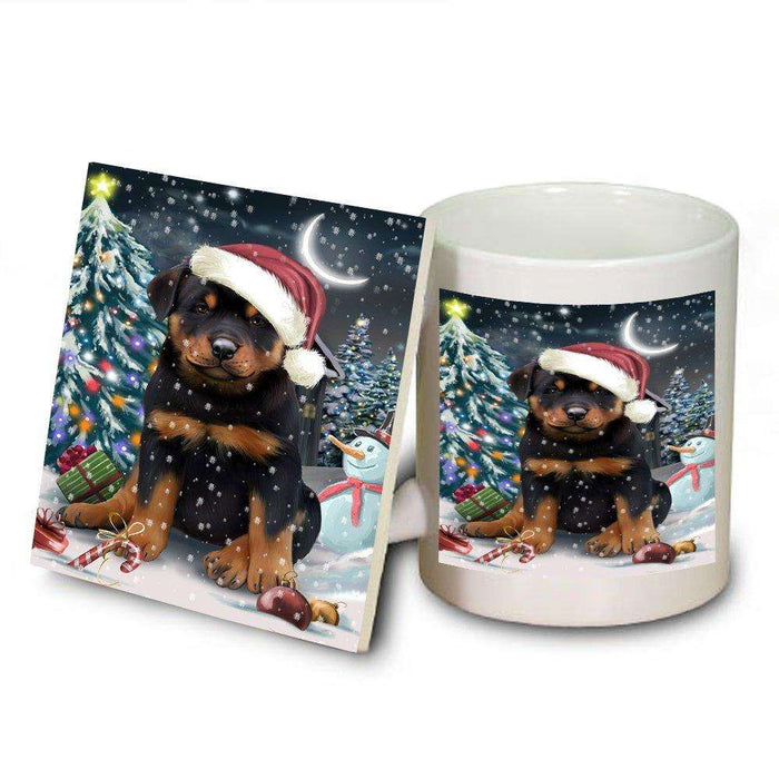 Have a Holly Jolly Rottweiler Dog Christmas Mug and Coaster Set MUC0180