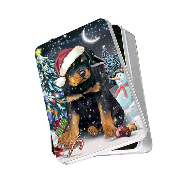 Have a Holly Jolly Rottweiler Dog Christmas Photo Storage Tin PTIN0177