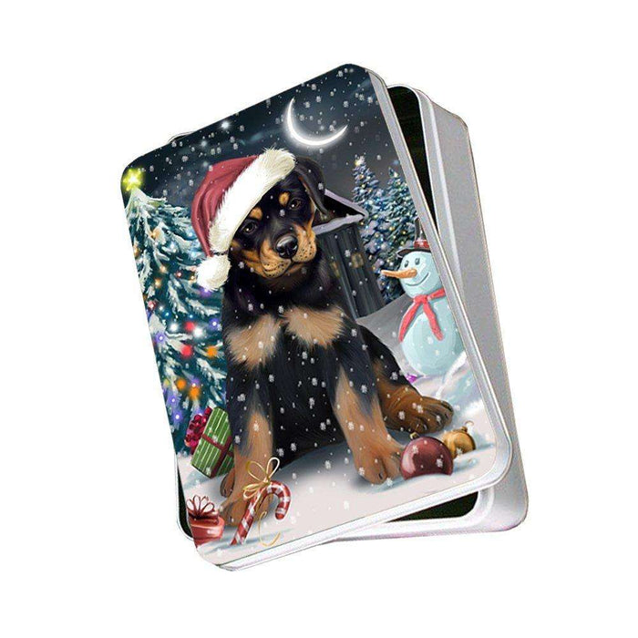 Have a Holly Jolly Rottweiler Dog Christmas Photo Storage Tin PTIN0178