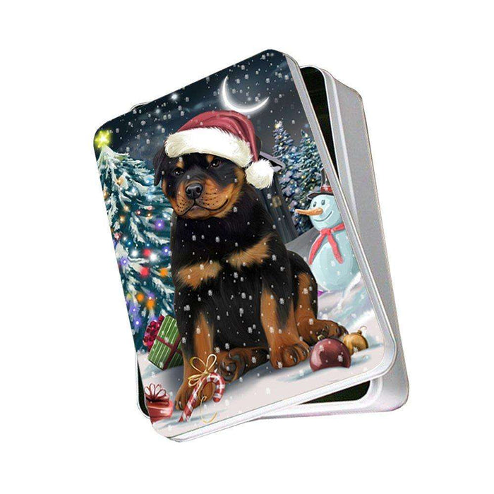 Have a Holly Jolly Rottweiler Dog Christmas Photo Storage Tin PTIN0179