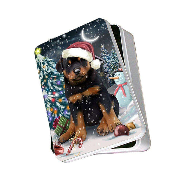 Have a Holly Jolly Rottweiler Dog Christmas Photo Storage Tin PTIN0180