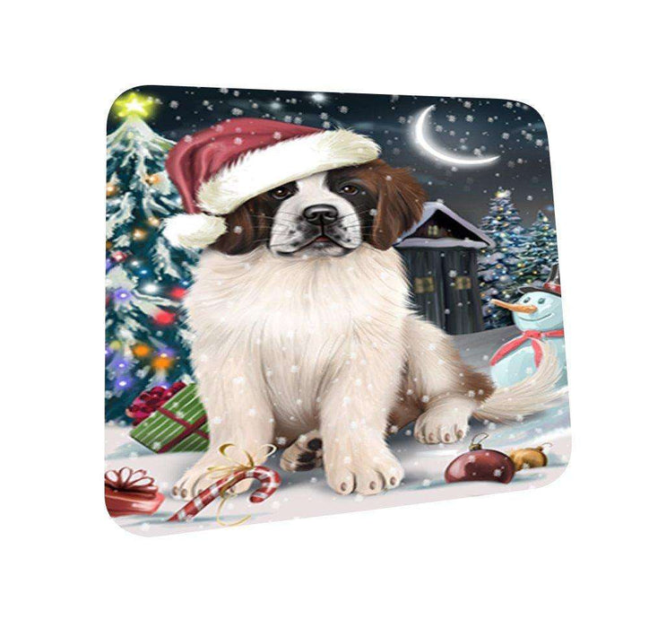 Have a Holly Jolly Saint Bernard Dog Christmas Coasters CST127 (Set of 4)
