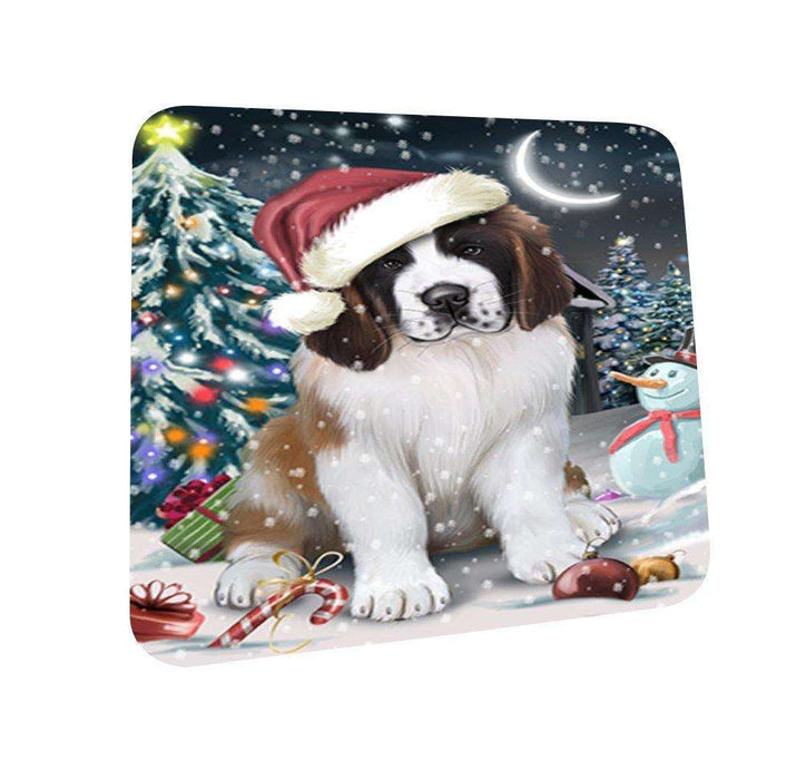 Have a Holly Jolly Saint Bernard Dog Christmas Coasters CST128 (Set of 4)