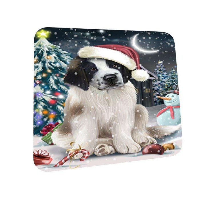Have a Holly Jolly Saint Bernard Dog Christmas Coasters CST129 (Set of 4)