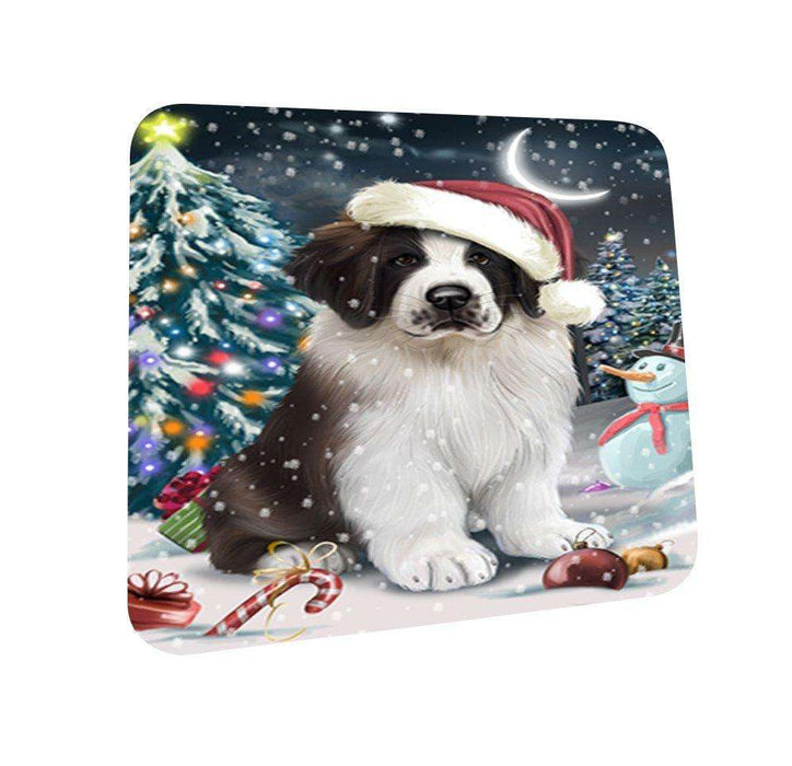 Have a Holly Jolly Saint Bernard Dog Christmas Coasters CST130 (Set of 4)