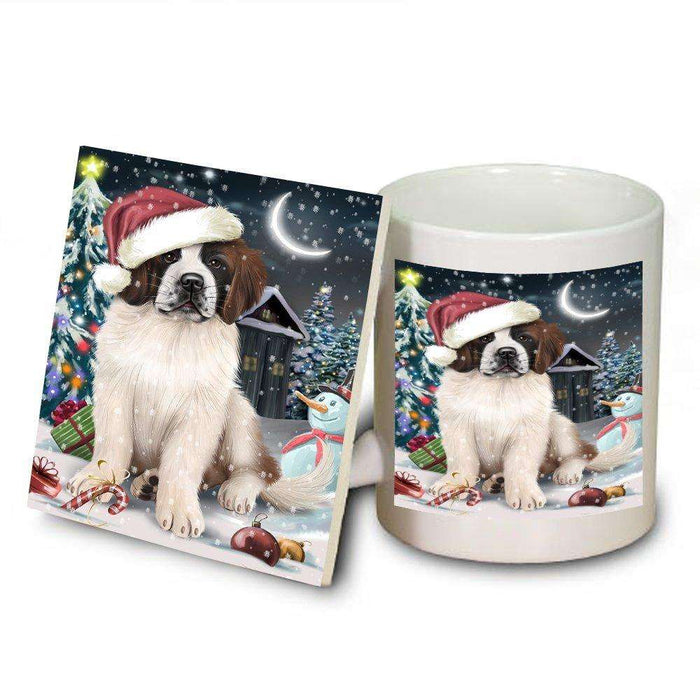 Have a Holly Jolly Saint Bernard Dog Christmas Mug and Coaster Set MUC0221