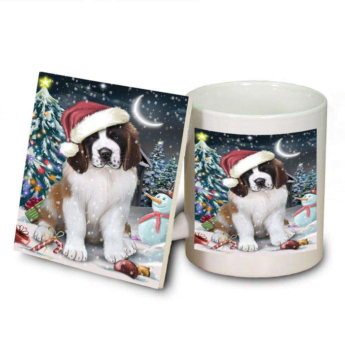 Have a Holly Jolly Saint Bernard Dog Christmas Mug and Coaster Set MUC0222