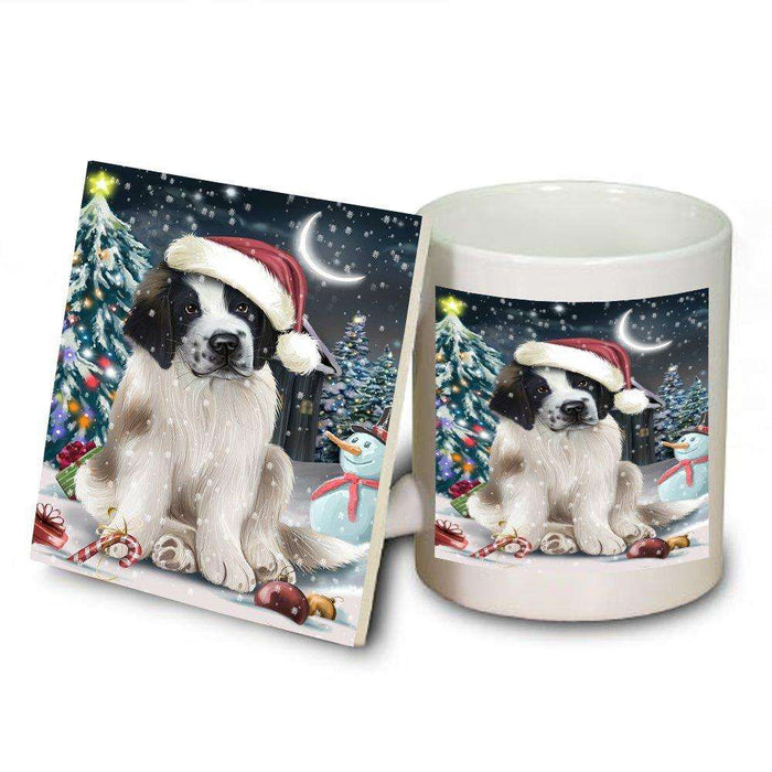 Have a Holly Jolly Saint Bernard Dog Christmas Mug and Coaster Set MUC0223