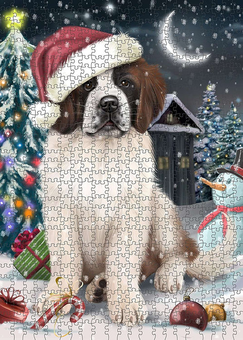 Have a Holly Jolly Saint Bernard Dog Christmas Puzzle with Photo Tin PUZL162
