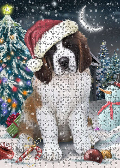 Have a Holly Jolly Saint Bernard Dog Christmas Puzzle with Photo Tin PUZL165