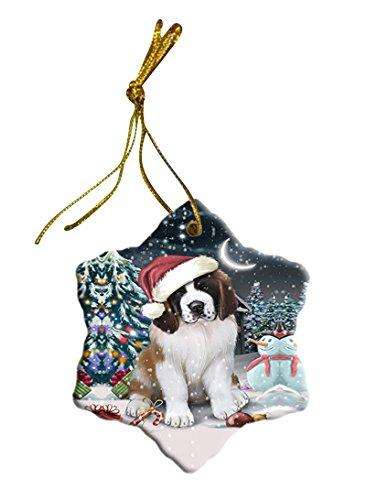 Have a Holly Jolly Saint Bernard Dog Christmas Star Ornament POR2522
