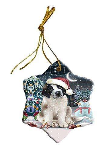 Have a Holly Jolly Saint Bernard Dog Christmas Star Ornament POR2523