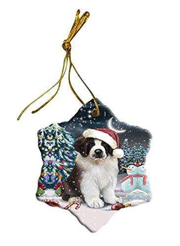 Have a Holly Jolly Saint Bernard Dog Christmas Star Ornament POR2524