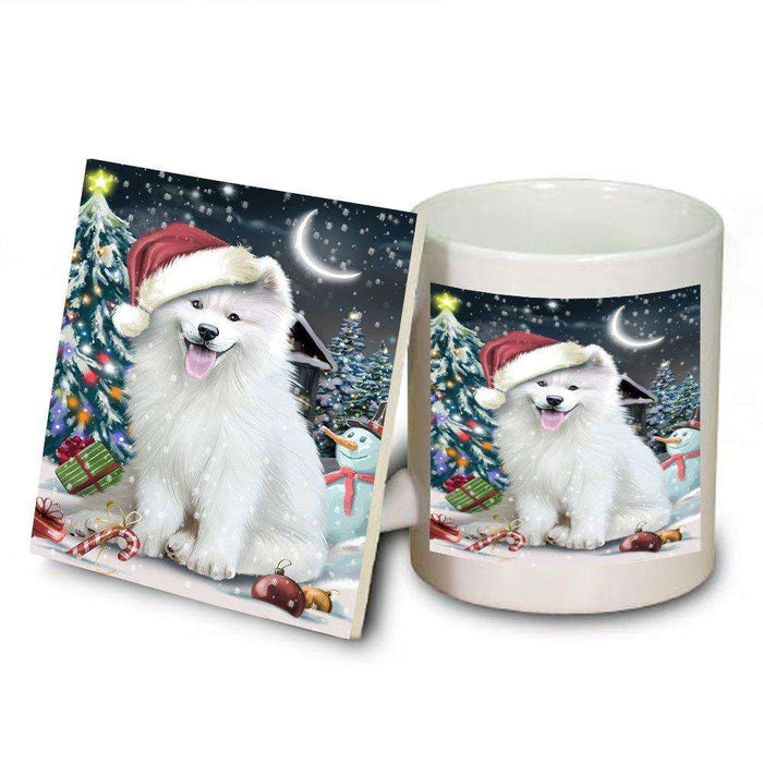 Have a Holly Jolly Samoyed Dog Christmas Mug and Coaster Set MUC0137