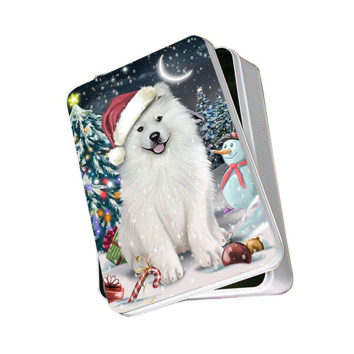 Have a Holly Jolly Samoyed Dog Christmas Photo Storage Tin PTIN0138