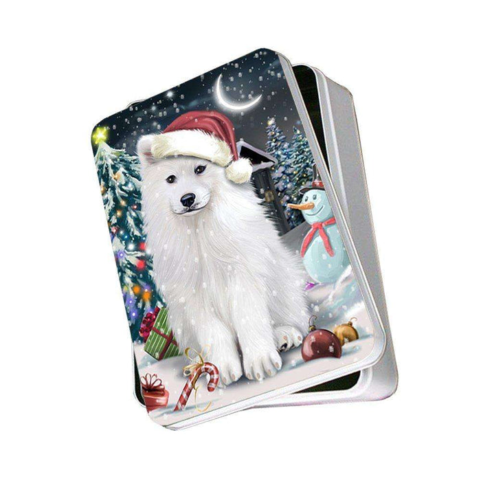 Have a Holly Jolly Samoyed Dog Christmas Photo Storage Tin PTIN0139