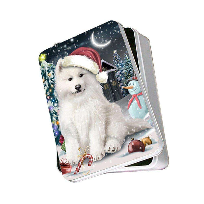 Have a Holly Jolly Samoyed Dog Christmas Photo Storage Tin PTIN0140