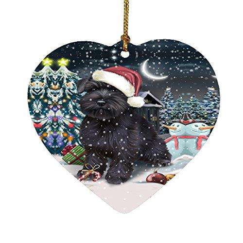 Have a Holly Jolly Schnauzer Dog Christmas Heart Ornament POR1889