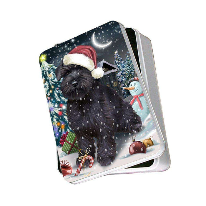 Have a Holly Jolly Schnauzer Dog Christmas Photo Storage Tin PTIN0182