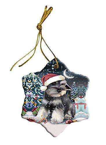 Have a Holly Jolly Schnauzer Dog Christmas Star Ornament POR2481