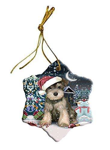 Have a Holly Jolly Schnauzer Dog Christmas Star Ornament POR2483